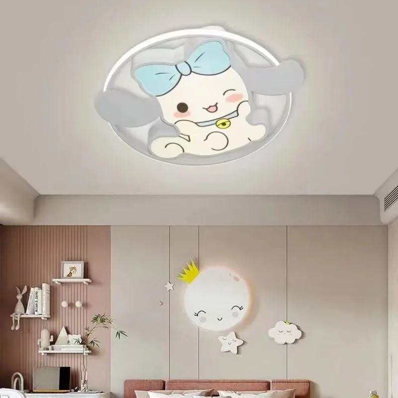 Sanrio My melody Pochacco Cinnamoroll Kuromi quarto infantil simples e fofo criativo formato de desenho animado lâmpada de teto com proteção para os olhos