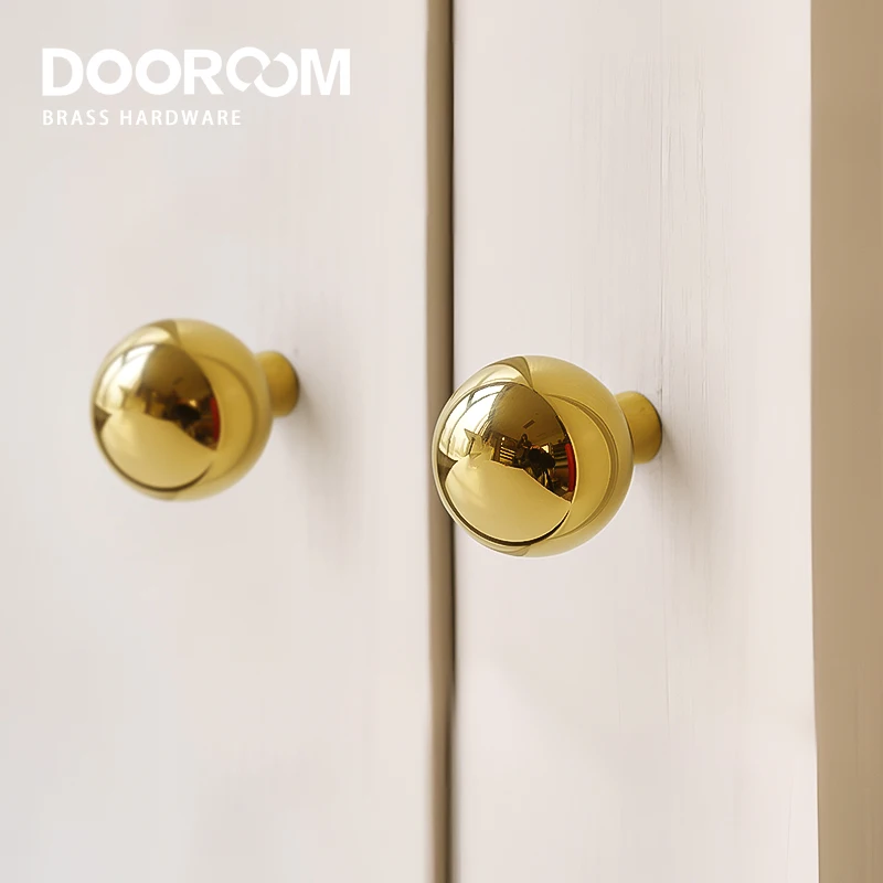 

Dooroom Brass Rotundity Furniture Handles Superior Quality Golden Wardrobe Dresser Cupboard Cabinet Door Drawer Shoe Box Handle