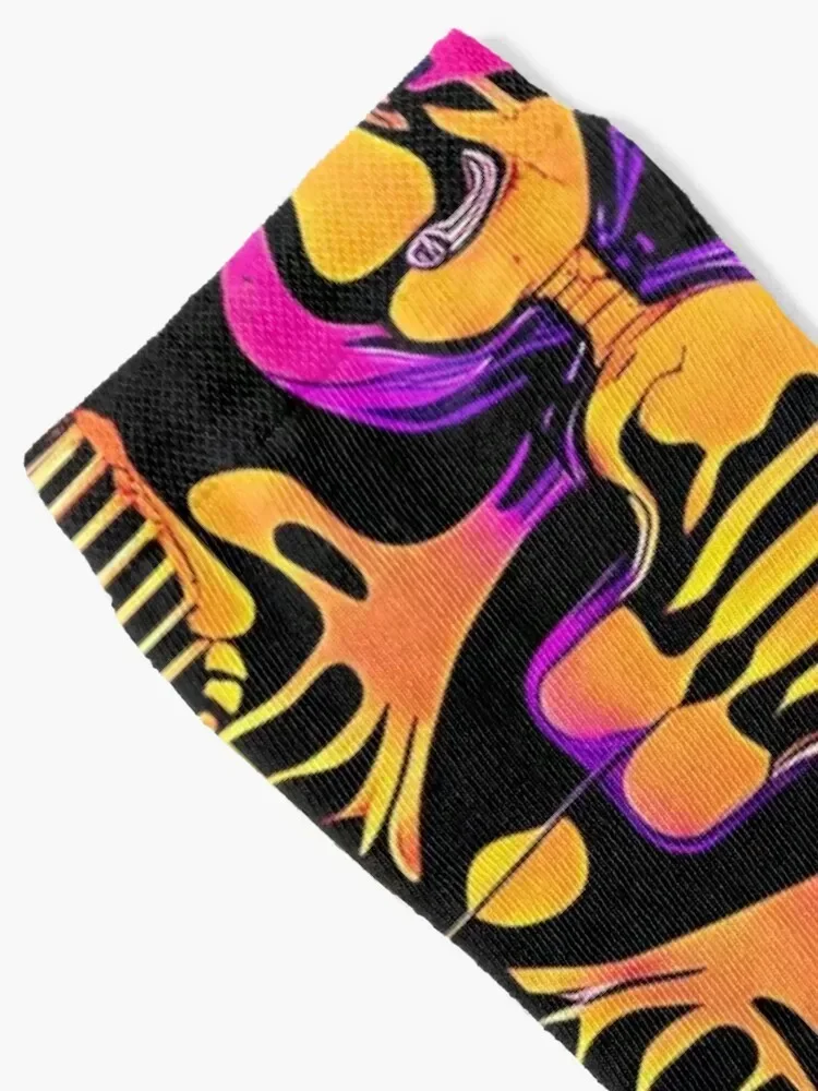 Skeleton and Bones (Shocking Pink and Orange) Socks sports and leisure man Running Antiskid soccer Man Socks Women's