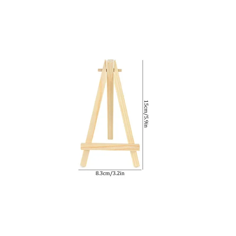 10 stks Hout Mini Schildersezel Frame Desktop Driehoek Display Stand Bruiloft Tafel Kaart Standhouder Kinderen Schilderen Craft Kunstenaar Statief