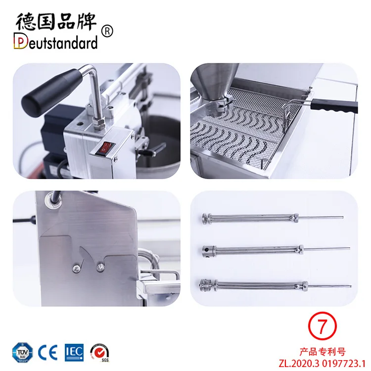 

Automatic Commercial Donut Making Equipment, Spherical Donut Oil Machine with Feeding Oil Potti