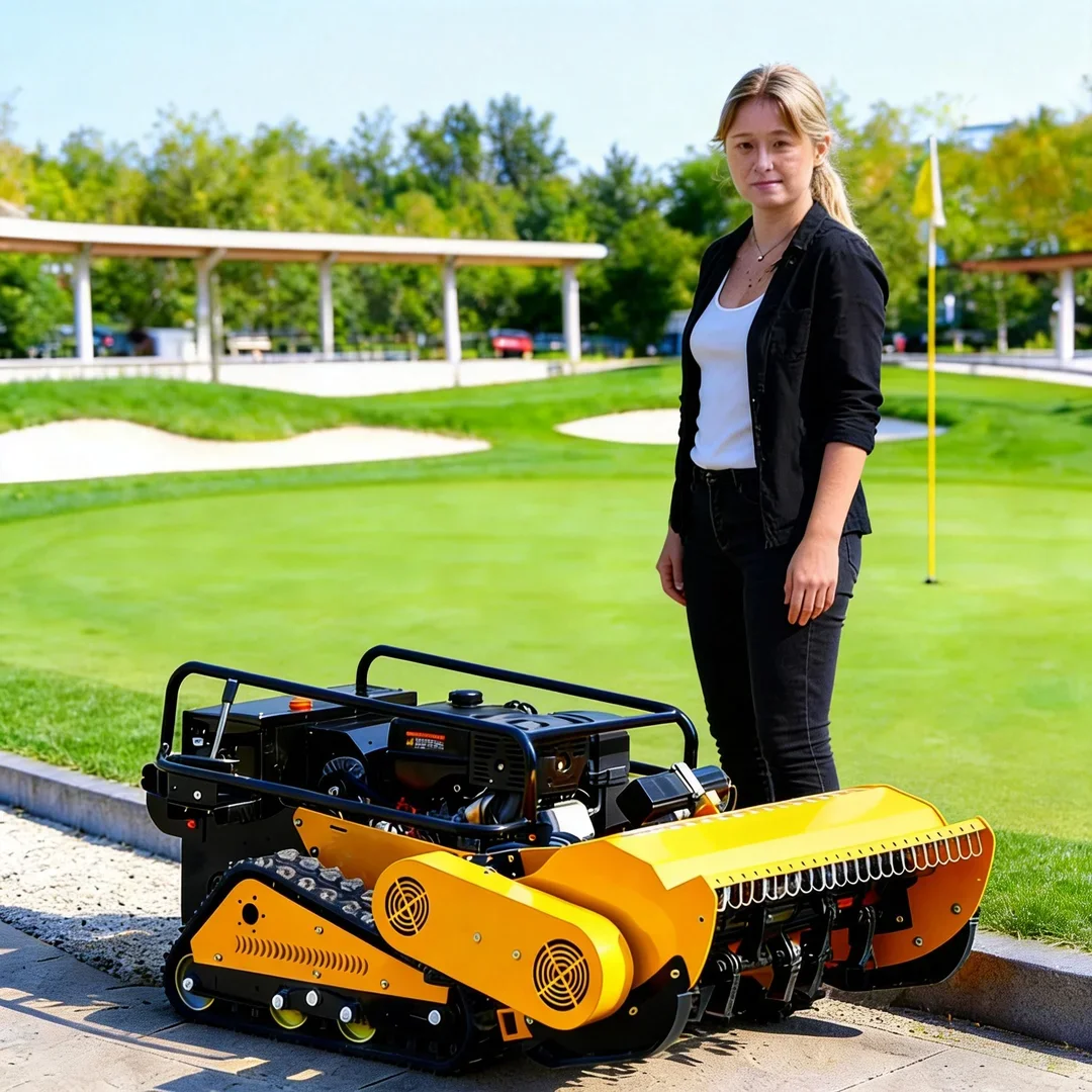 

Customized Sturdy Flail Lawn Mower - Manganese Steel Blades with Thickened Tracks for Scenic Spot Mountainous Field Maintenance