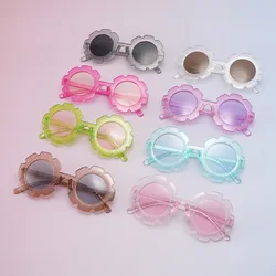 Cute Floral Round Sunglasses Fashion Glasses for Youngsters Durable PC Frame, Perfect for Outdoor Fun & Fashion Shows