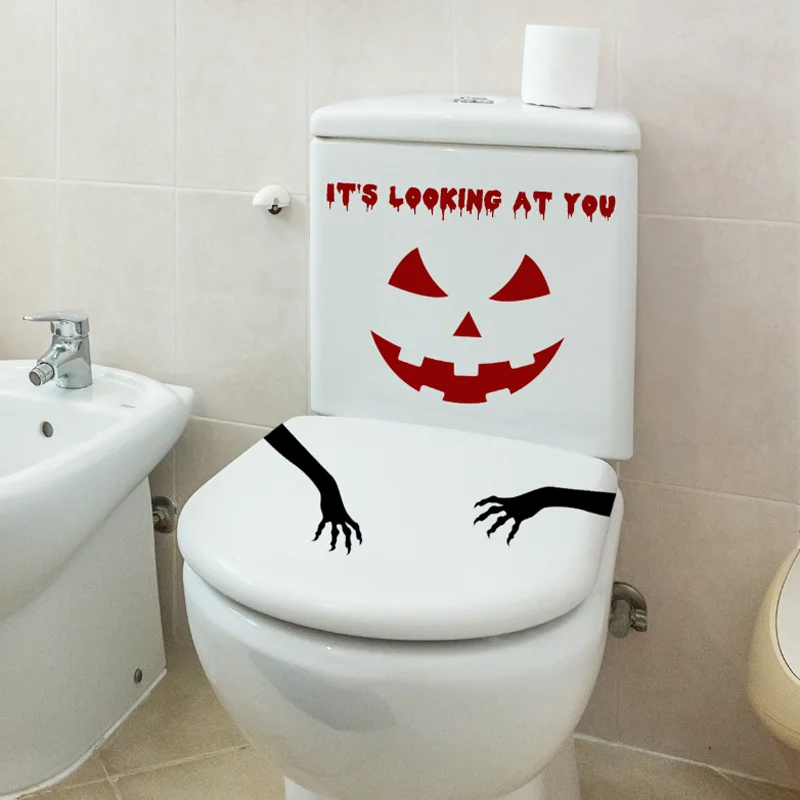 Hand Claw Halloween Wall Stickers Window Glass Toilet Sticker Bathroom Decoration Self-adhesive Removable Waterproof Antifouling