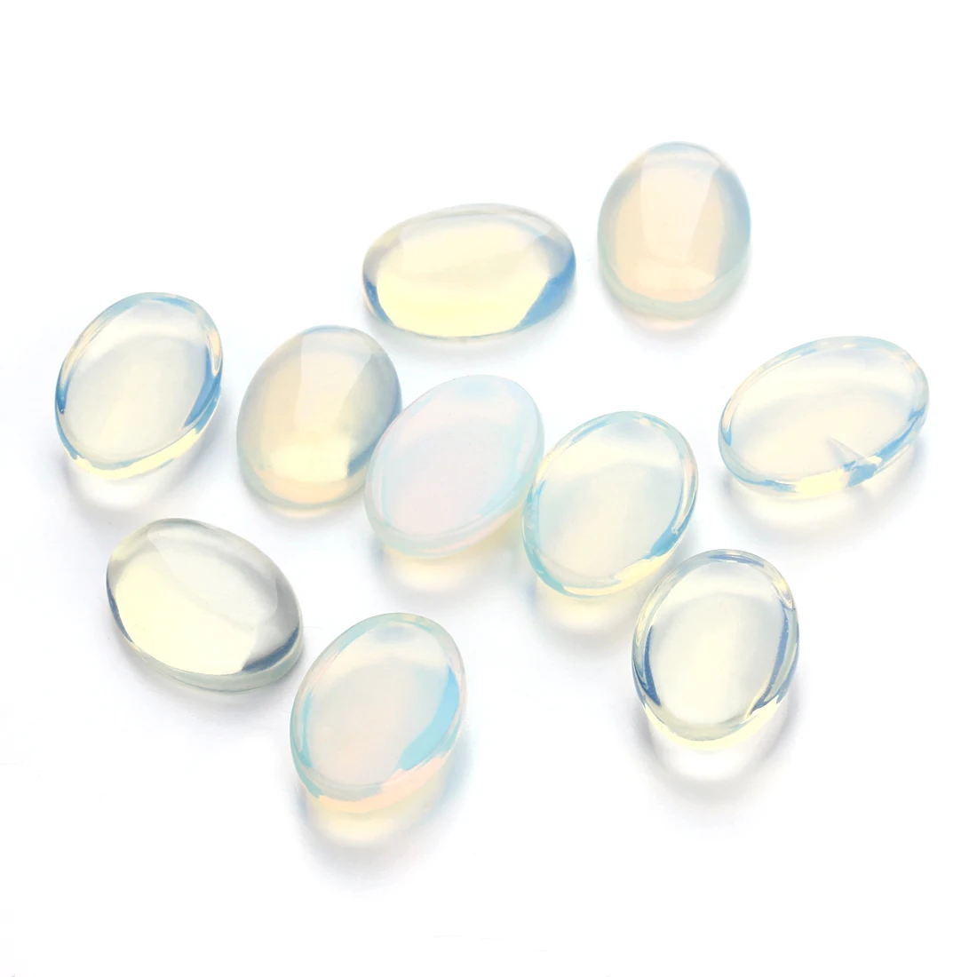 2/5/10 Stück DC Naturstein Cabochon Oval Flatback Spacer Stein Cabochon Perlen für Schmuckherstellung DIY Ring Halskette Zubehör – Detail 19