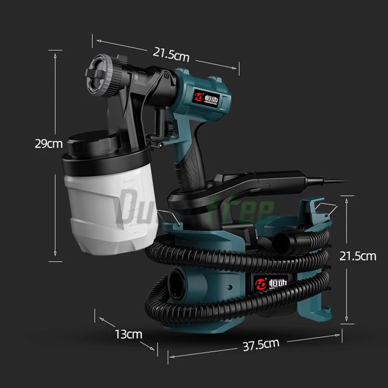 220V 900ML Pistola a spruzzo elettrica 800W Ugello regolabile Spruzzatore di vernice elettrico per mobili auto Rivestimento in acciaio Aerografo per uso domestico
