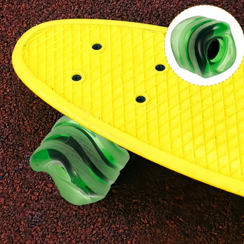 عجلات لوح التزلج PU على شكل خاص عجلات كروزر Longboard عالية الارتداد من مادة البولي يوريثين للتزلج على الجليد الحر