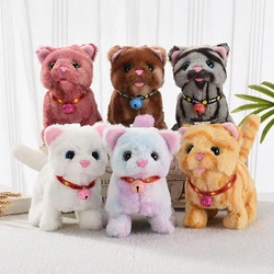 Cute Electronic Plush Cat Toy Can Walking Meowing Wagging Tail Stuffed Cat Doll Child Interactive Toys For Birthday Gift