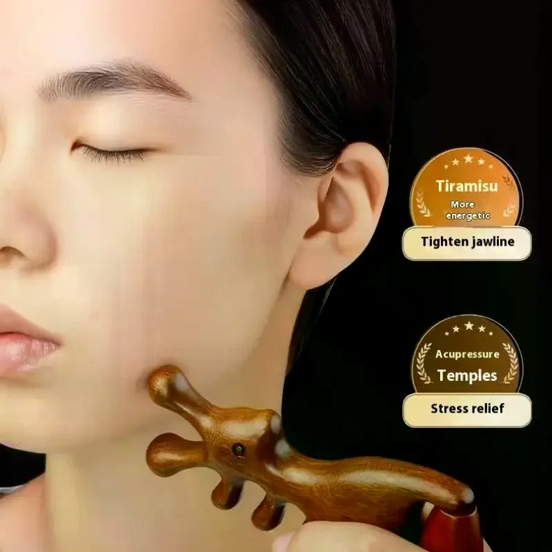 Pettine per massaggio in legno Testa Meridiano Pettini per cuoio capelluto Viso Occhio Spalla Collo Raschiante Trattamento Perdita di capelli Pettine antistatico a denti larghi