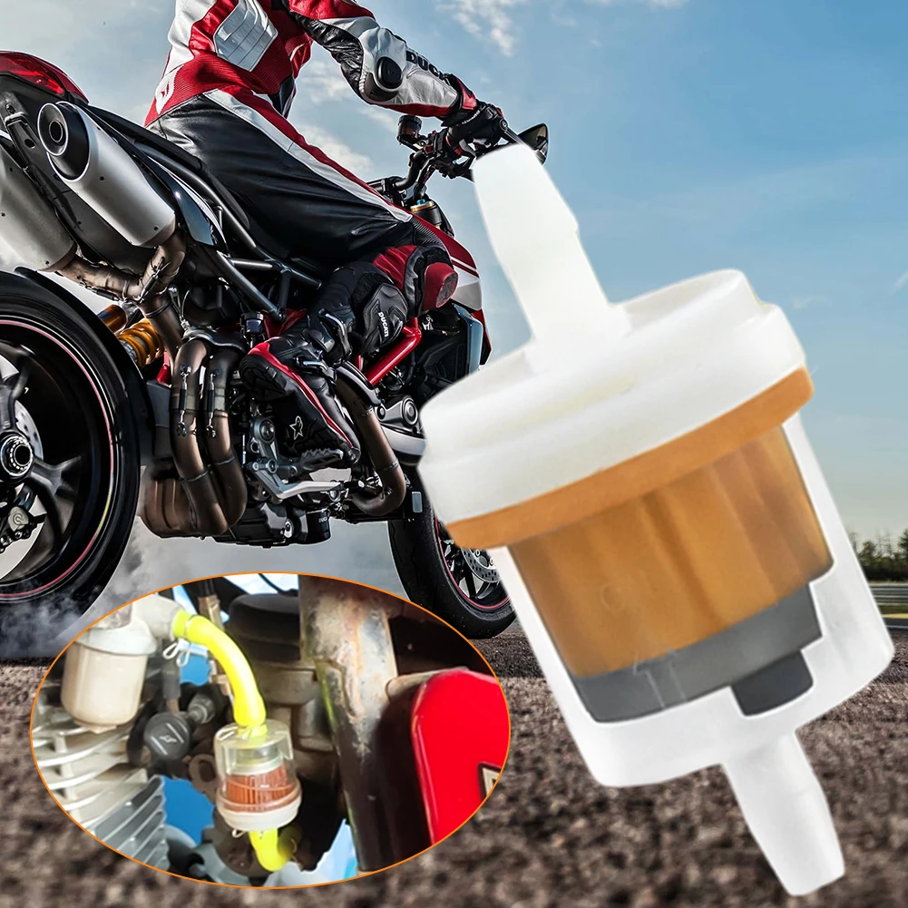 Motorcycle Inline Gas Fuel Filter Motorcycle Oil Filter Motorbike Inline Fuel Filter for 110-200 Single Cylinder Engine