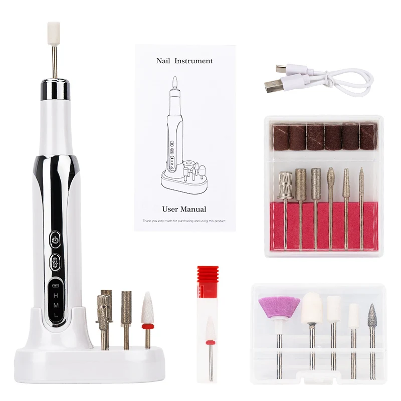 

Electric Nail Polisher Drill Bits Professional Nails Grinding Polishing Dead Skin Removal Art Sanding File Pen Manicure Machine