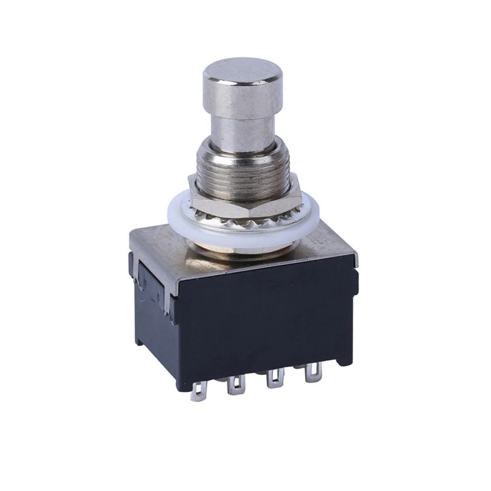 PBS-24-402 12MM Toggle Switch 4PDT 12 Pins 2 Positions ON ON Latch/Momentary 3A/250V 5A/125VAC M12 Thread Diameter Panel Mount