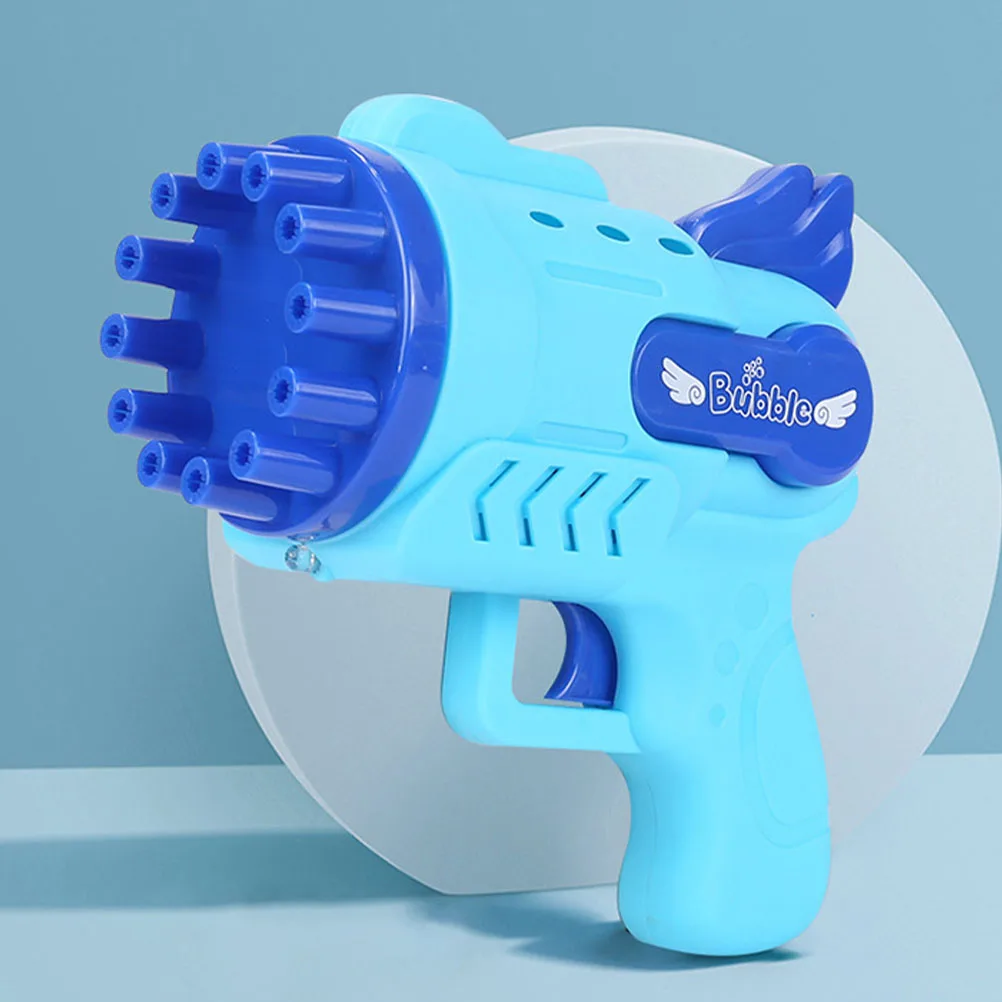 Máquina de burbujas de juguete, soplador de burbujas eléctrico para niños, juguete brillante de plástico de Color brillante, regalo de cumpleaños, recuerdo de fiesta