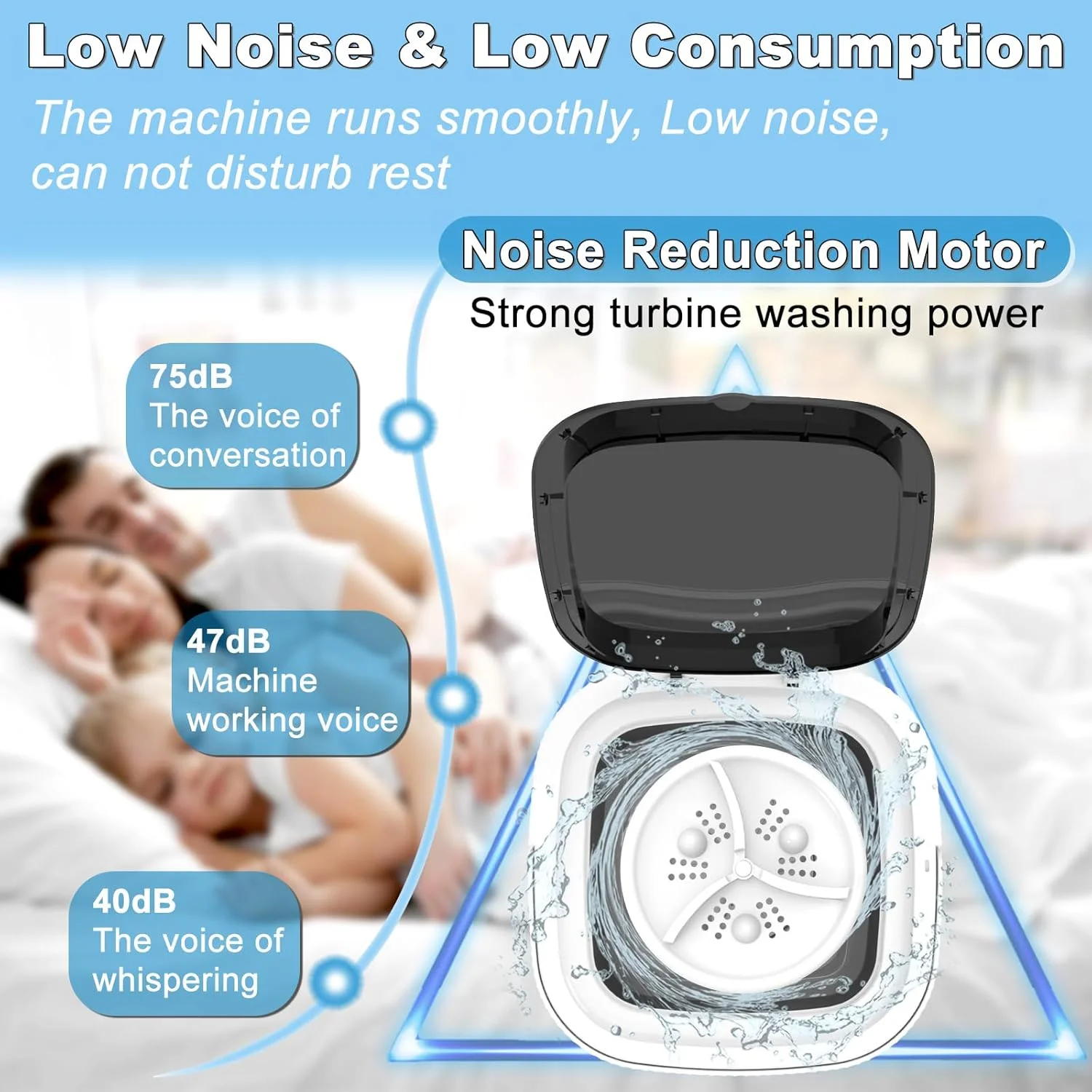 غسالة محمولة، غسالة ومجفف سعة 10 لتر، غسالة قابلة للطي، تنظيف غسالة صغيرة، آلة غسيل دلو بعمق