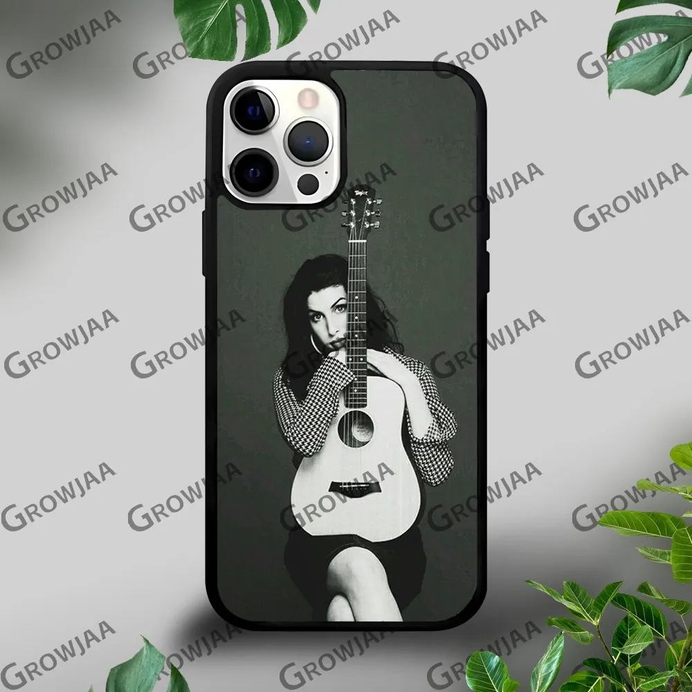 Singer Amy W-Winehouse Phone Case For iPhone 16 15 14 13 12 11 Pro Xs Max Mini Plus Celulares Hard Funda