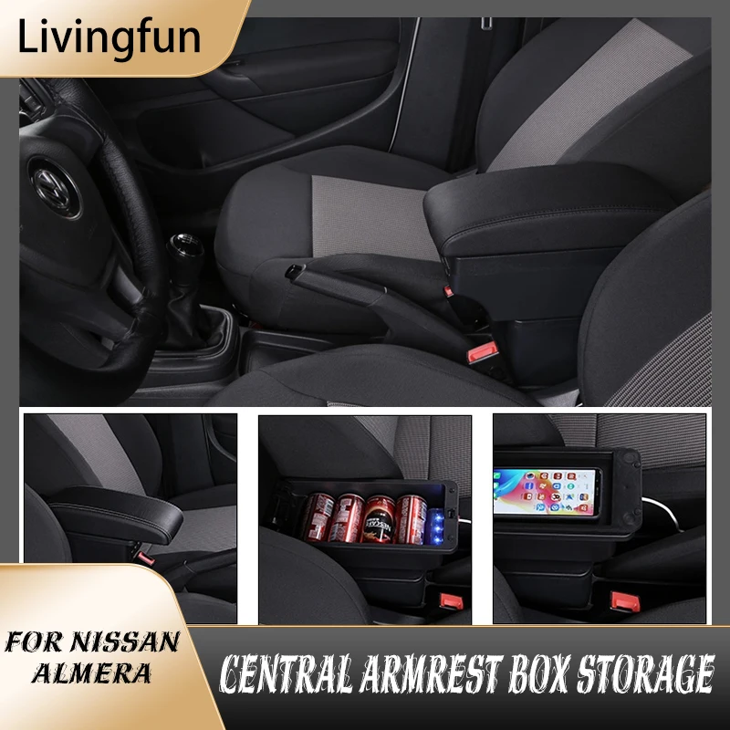 

Подлокотник Livingfun для Nissan Almera, Nissan, Jinke, международная версия, коробка для подлокотников, аксессуары для модификации