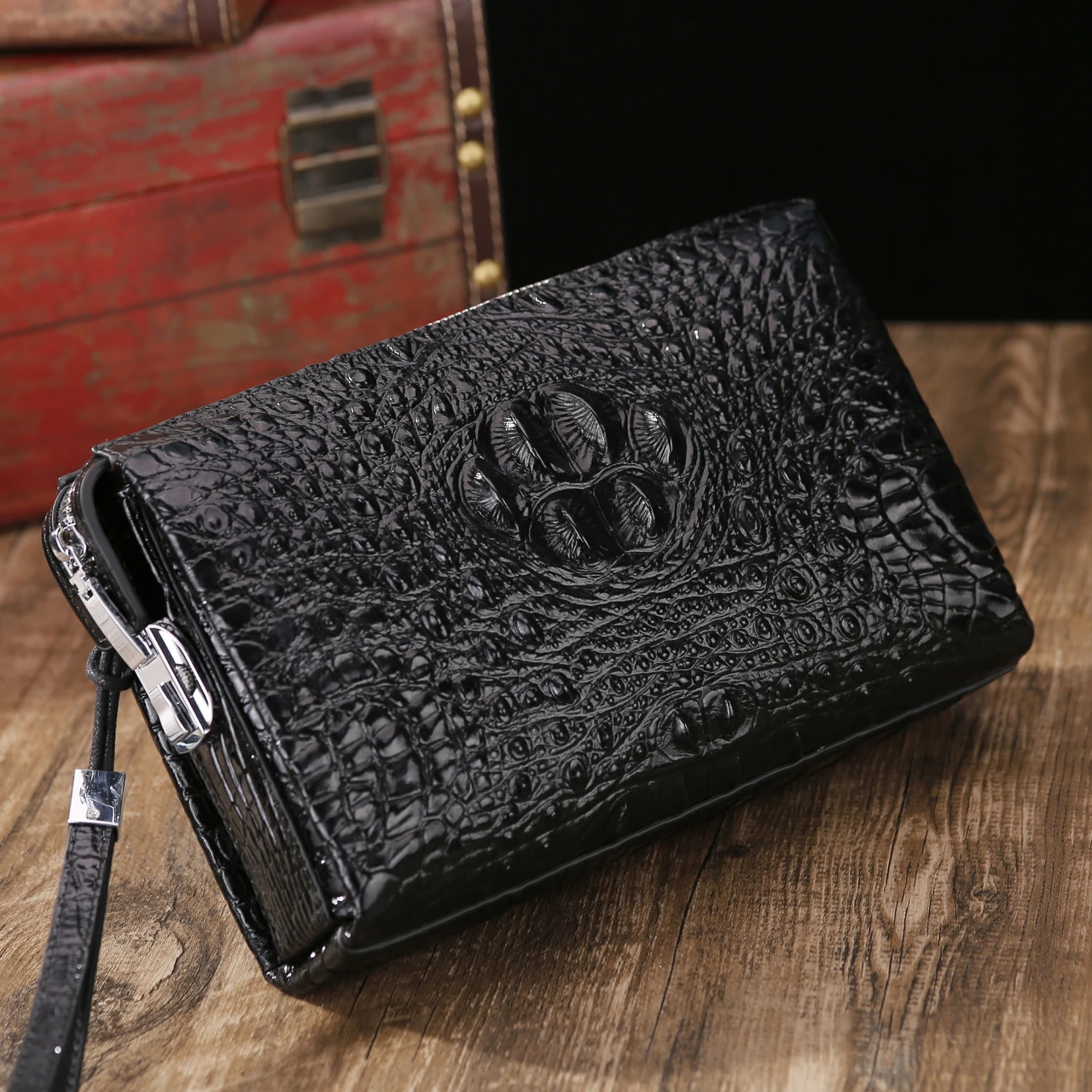 حقيبة يد جلدية حقيقية الطبقة العليا جلد البقر رائجة البيع للموسم مقاومة للخدش مقاومة للاهتراء الأعمال مخلب الرجال مقاوم للماء #1