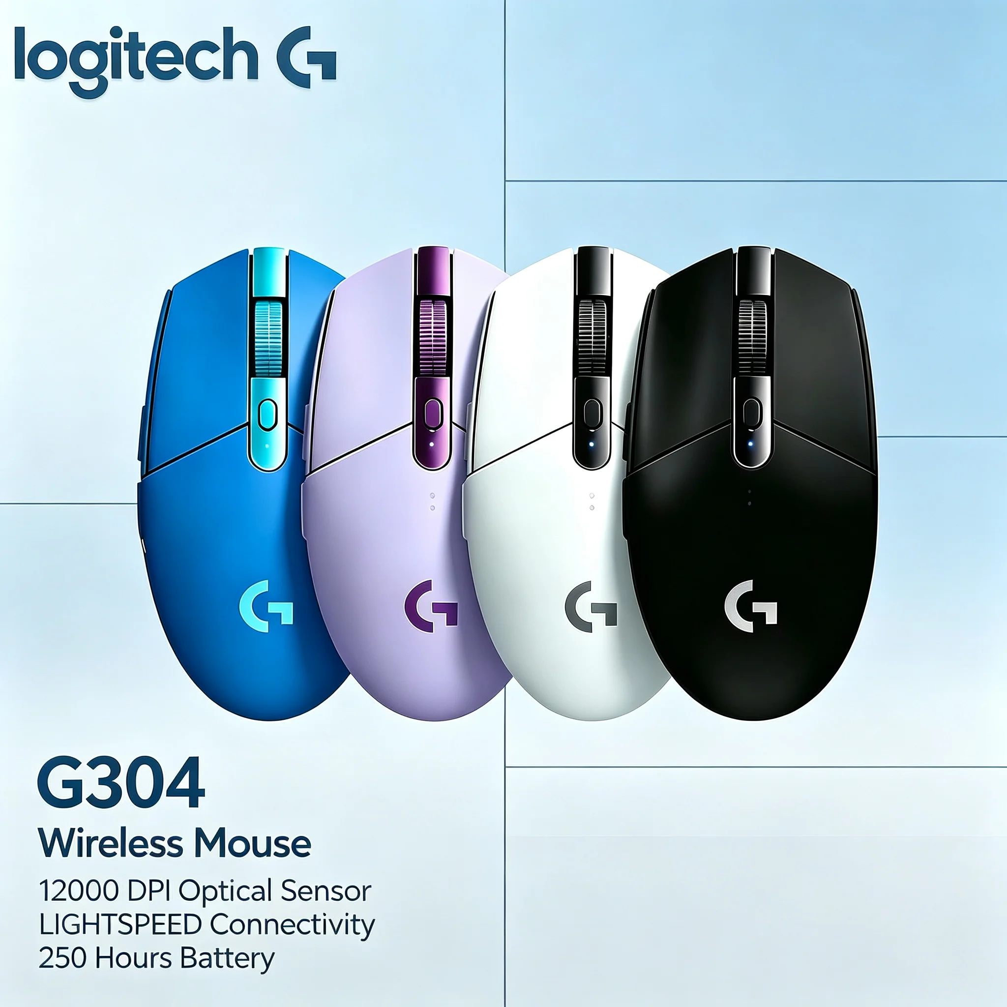 Logitech G304 2.4G Wireless Gaming Mouse Stable Signal Interference‑resistant For PC Game Work