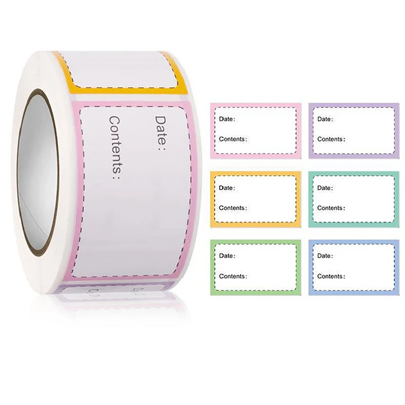 【New】250Pcs/Roll Self-Adhesive Freezer Refrigerator Food Storage Paper Sticker Labels White Date Stickers For Home Storage Tags