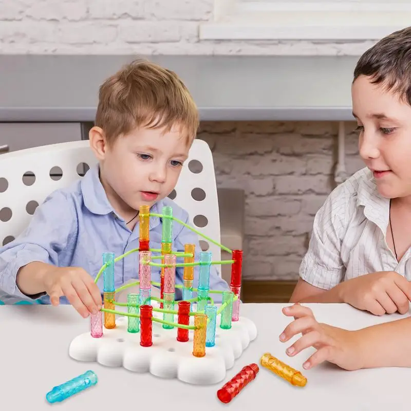 

Stringing Toys Stacking Blocks Game Two-player Battle Blocks Game For Calming Mood Problem-Solving Learning Counting Sensory