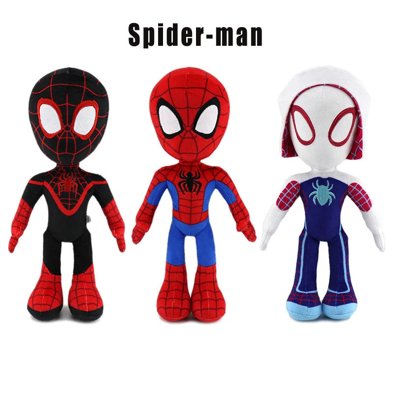 

30cm Disney Avengers Spiderman Anime Plush Toys Gwen Friends Cartoon Stuffed Dolls Girls Boy Bedroom Pillows Children Room Decor