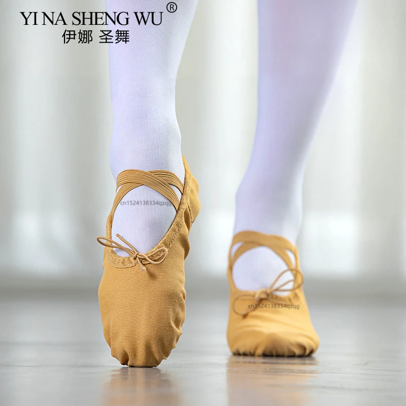 

Женские балетки для девочек, балетная танцевальная обувь, тренировочная обувь для гимнастики для взрослых, парусиновая мягкая подошва, балетная танцевальная обувь