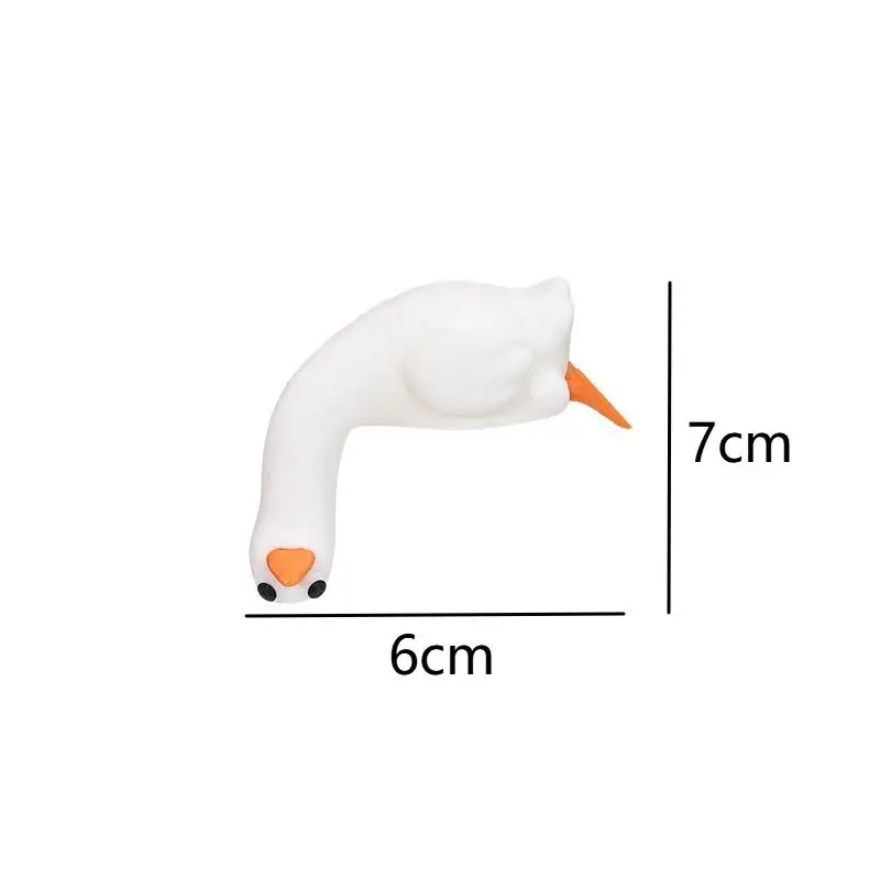 Cute 3D Printed Goose Figurine Fun Desktop Decor Creative Mini Monitor Ornament for Home Office Workspace Accessory