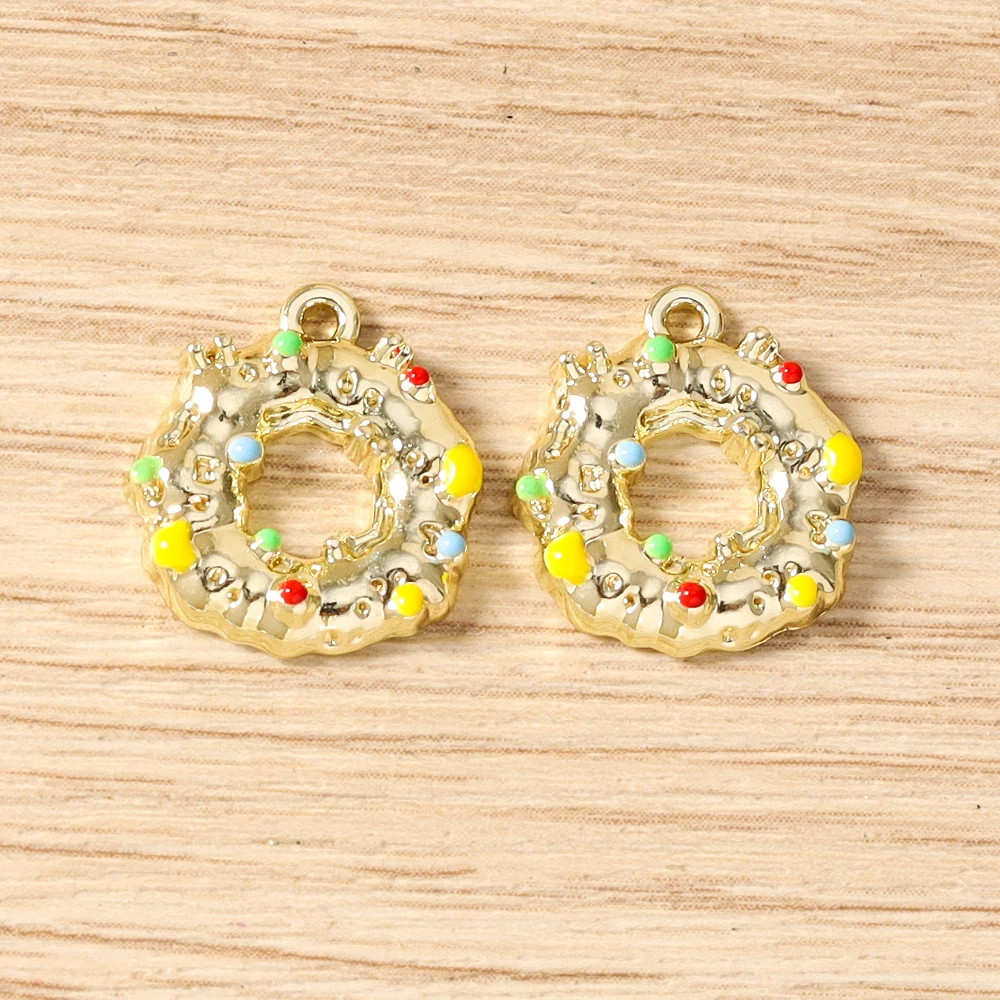 Tusember 5 Stück Emaille-Weihnachtsanhänger mit Weihnachtsmann, Schneeflocke und Schneemann für Weihnachtshalsketten, Ohrringe, Armbänder und Bastelarbeiten – Detail 37
