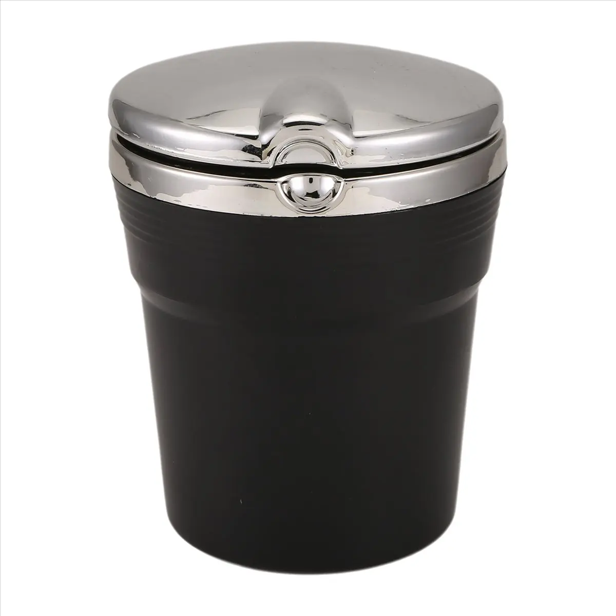 ABZT Car Ashtray with Lid - Portable Travel Car Ashtray Self-Extinguishing - Made of Fire Plastic, Black