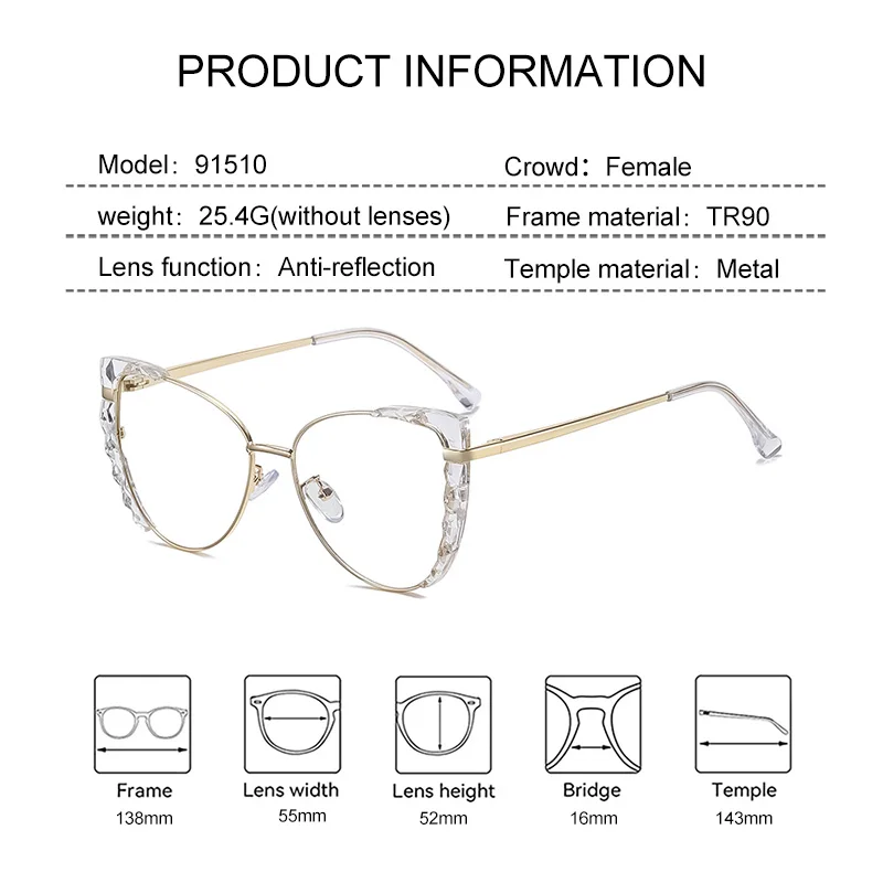 EYORA Lesebrille aus Metall mit Schmetterlingsrahmen, Myopie-Brille, Hyperopie, Anti-Blaulicht, progressive photochrome Brillengläser