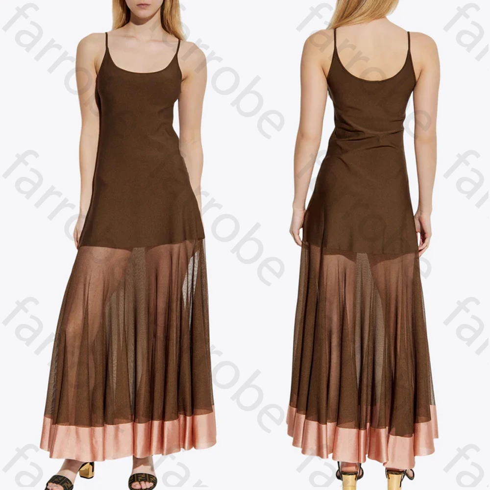 

Customized Elegant Sleeveless Paneled Maxi Dress A-Line Evening Dresses Formal Exquisite High Quality Prom Party Gowns for Women