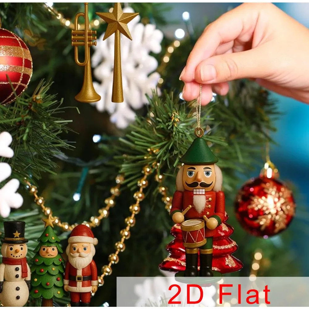 2D Flat Nutcracker Advent Calendars 2025, 24 Days Merry Nutcracker Ornaments Christmas Countdown Calendar, Cartoon Nutcracker - Image 5