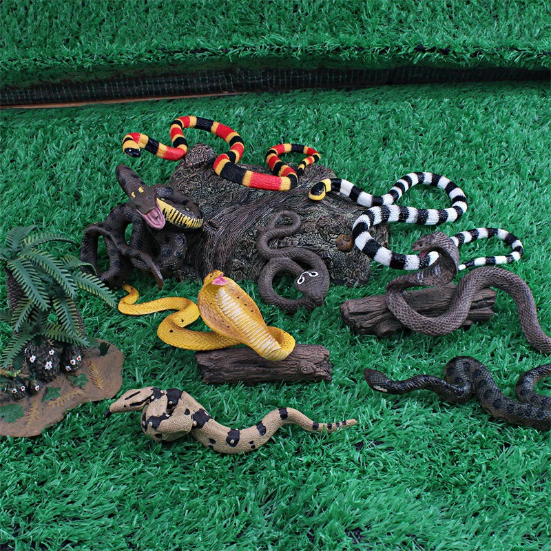 Simulation Forest Reptile Snake Model Realistic Cobra Funny April Fool's Day Scare Toys Children's Prank Toy Holiday Wacky Gifts