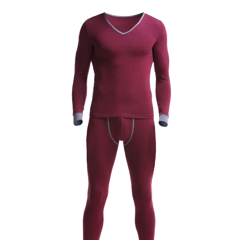 

Мужская тонкая хлопковая рубашка с v-образным вырезом, тонкая и удобная нижняя рубашка, осенняя одежда и длинные брюки, базовый комплект термобелья