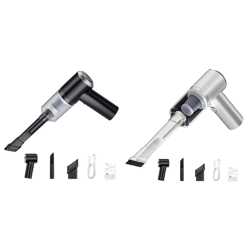 

1Set Car Vacuum Cleaner Strong Suction Car Vacuum Cordless Rechargeable Portable White