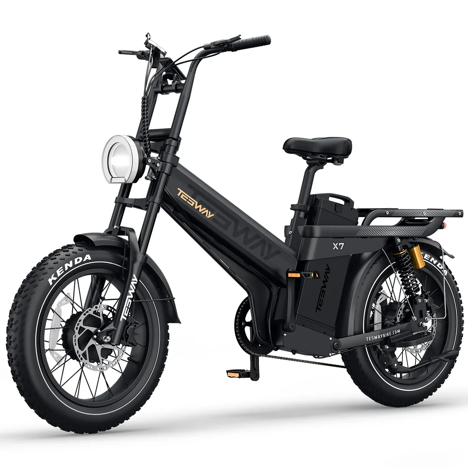 AliExpress TESWAY X7 AWD Adult Electric Bicycle 52V 60AH  E-bike 1000W*2 Motor city ebike 20-Fat Tire E-Mountain bike