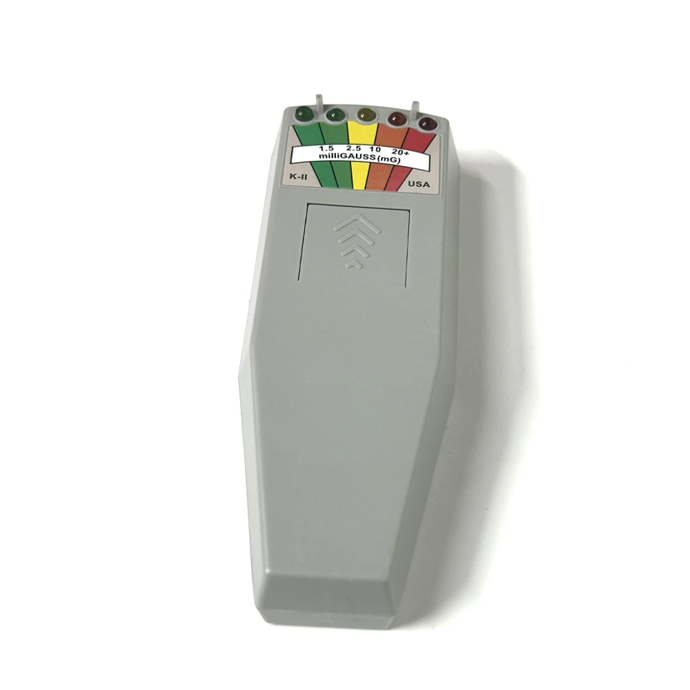 Misuratore EMF a 5 LED con 4 movimenti luminosi Palline per gatti Misuratore di radiazioni di campo elettromagnetico 50Hz-2000MHz Kit di attrezzature per la caccia ai fantasmi