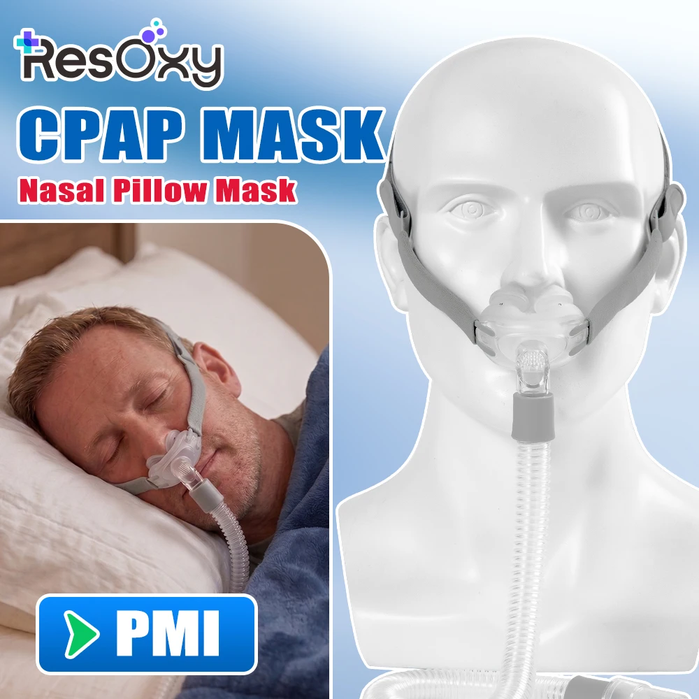 Almohadas nasales Resoxy, máscara Nasal CPAP médica de silicona, almohadas nasales ligeras Maschera Cpap para ventilador CPAP BiPAP
