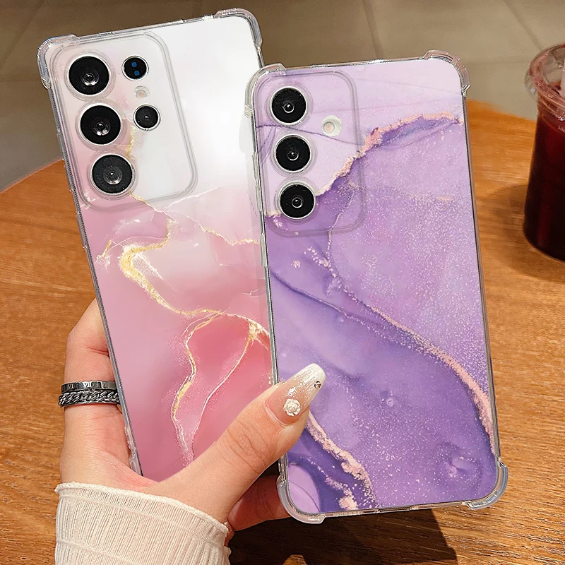 Marmor-Optik Handyhülle für Samsung Galaxy S26 S25 S24 S23 Ultra S25 S24 FE A57 A37 A17 A56 A55 A36 A16 A15 5G Silikon-Cover