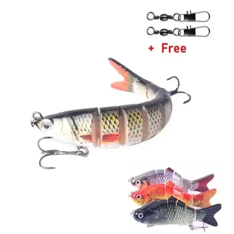 Lifelike Multi Jointed Sinking Wobblers Fishing Lures Carp Pike Swimbait Crankbait Minnow, Trout, Bass Fishing Tackle, Lifelike