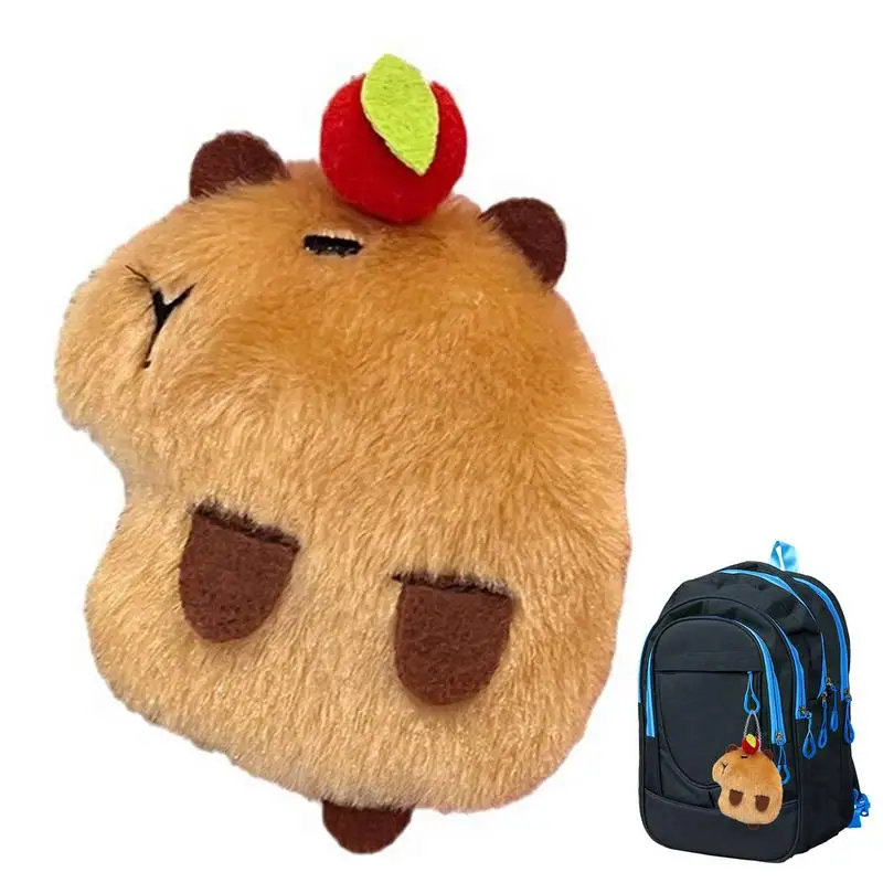 

Cute Capybara Plush Toy Key Chain Simulation Capibara Anime Fluffy Toy Doll Children Birthday Gift Toy For Lovers Friends Family