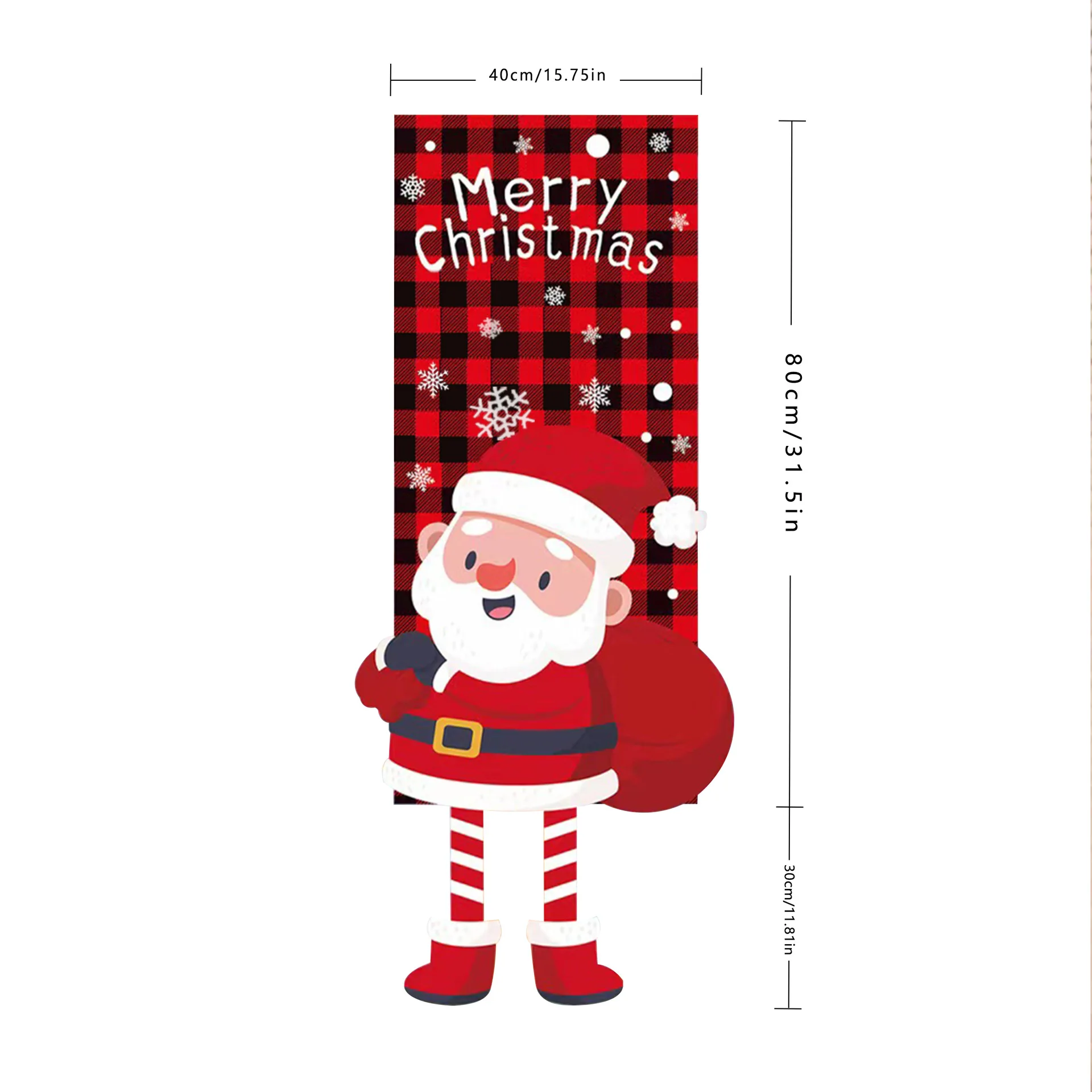 Santa Claus Aprons Decorative Christmas Decorations Wall Accents Seasonal Christmas Door Hanging For Restaurants Home Decor