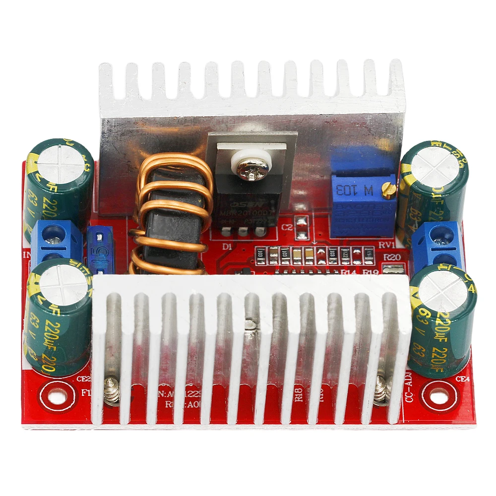 Przetwornica DC-DC 400W 15A Step-up Boost Converter, zasilacz prądu stałego, sterownik LED, moduł podwyższający napięcie 8.5-50V do 10-60V, ładowarka. — zdjęcie 4