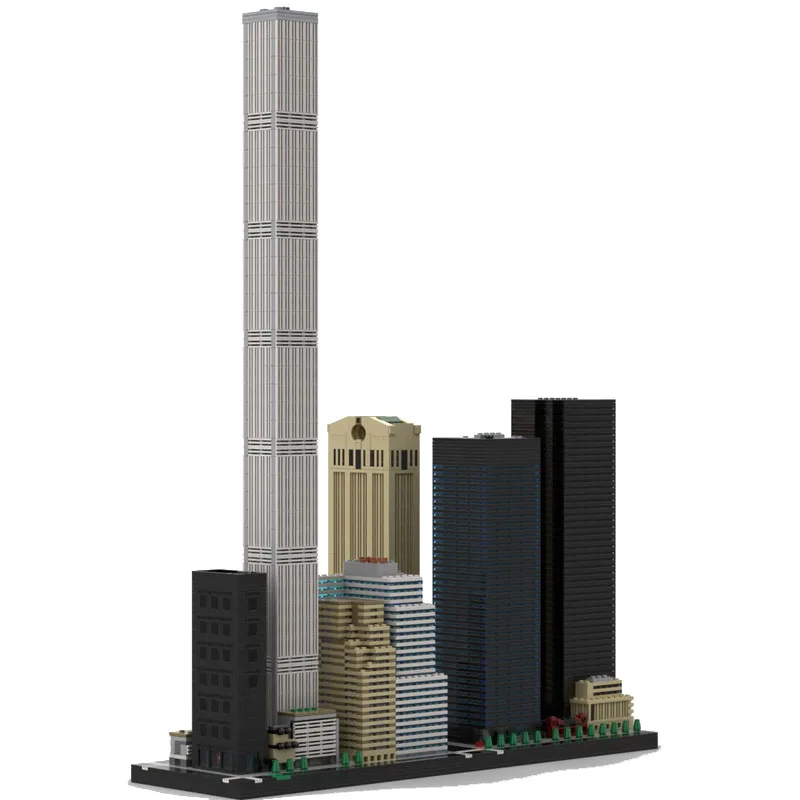 New York Phase 1 1/650th Landscape Model Building Block MOC City Street View Skyscraper Collection Toy Gifts