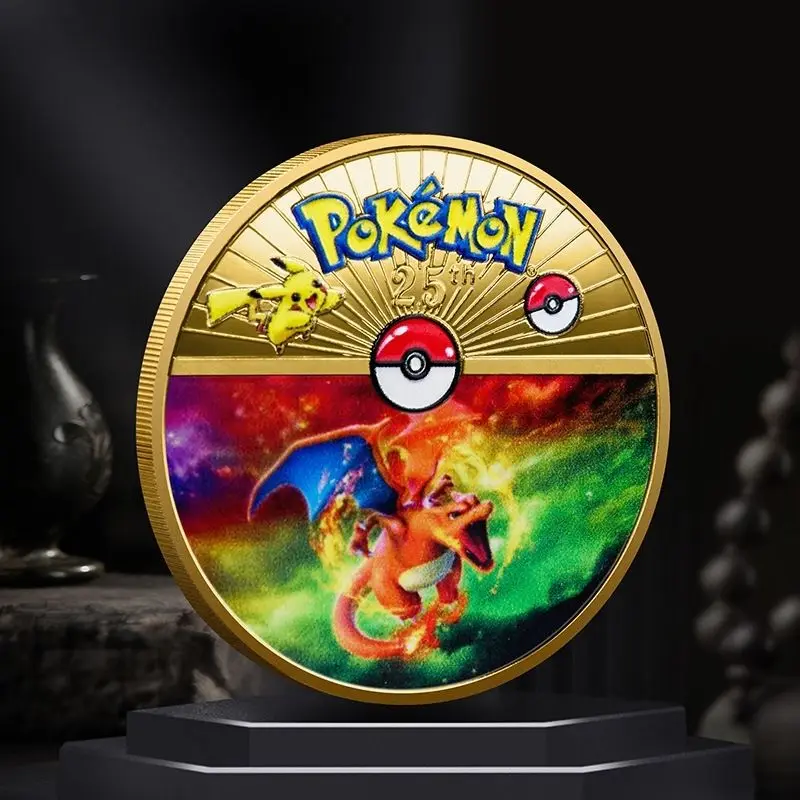 

2025 New Pokémon Pokemon 25th Anniversary Anime Commemorative Coin Pokémon Japanese Tide Play Coin