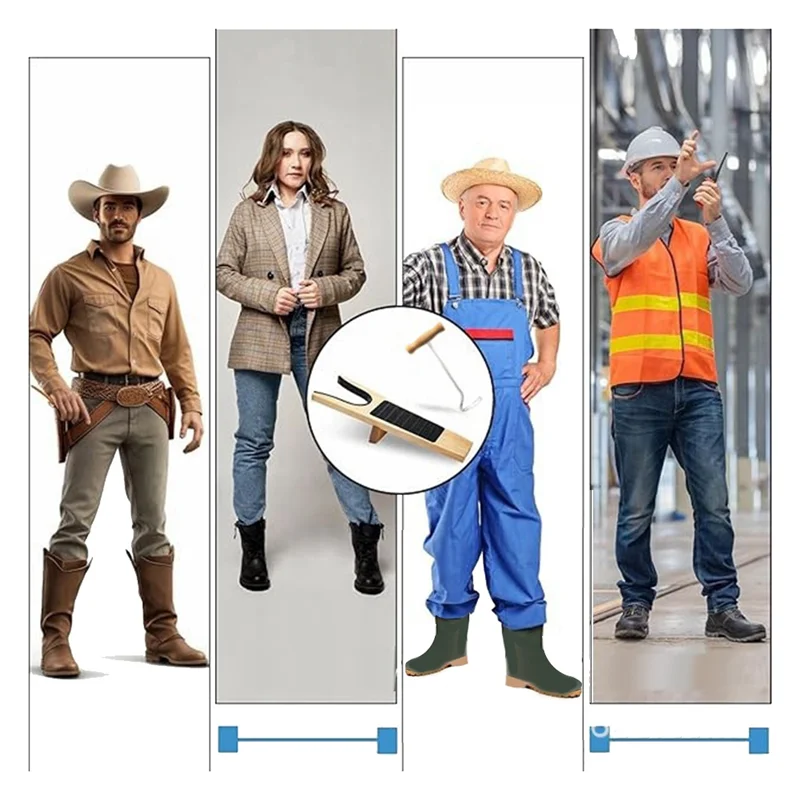 

A25F-2 Pcs Boot Jack And Puller Boot Remover Hooks For Unisex Women Men Cowboy Waders Easily Pulling