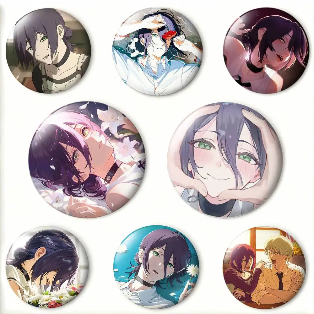 

C-Chainsaw Man Cool R-Reze Badges 25 32 44 58 75 mm Round Fans Collect Friends Gifts Brooch Souvenir
