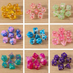 7pcs Mix Different Style Dice Charms Pendants for Drop Earrings Necklace DIY Handmade Keychains Jewelry Making Accessories