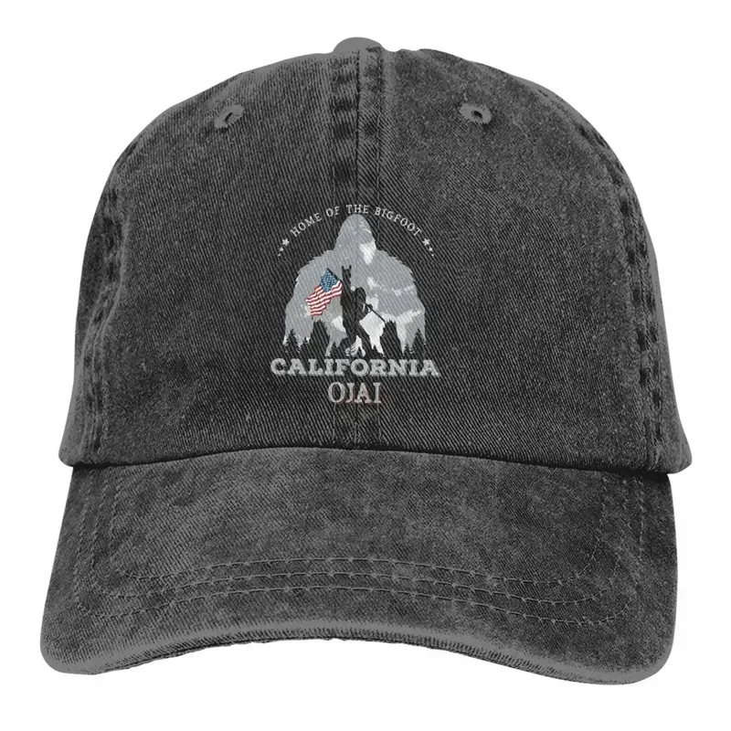 

Men's Baseball Cap California Ojai American Flag Forest Classic Trucker Snapback Cowboy Caps Dad Hat Bigfoot Sasquatch Golf Hats