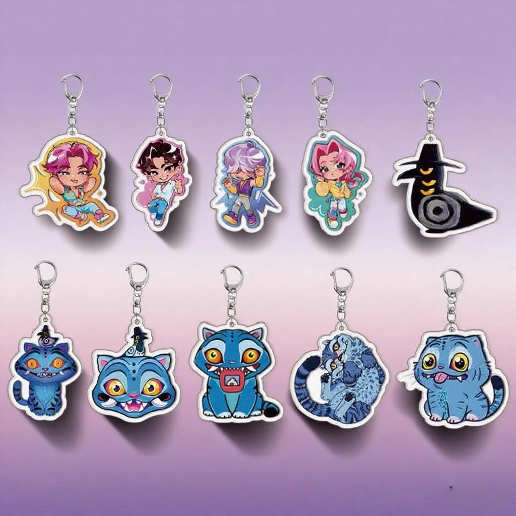 

2025 Kpop Keychain Bag Pendant Acrylic Keychains Boys Bag Pendant Kawaii Kpop Girl Group Keyring Pendant